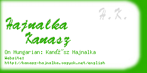 hajnalka kanasz business card